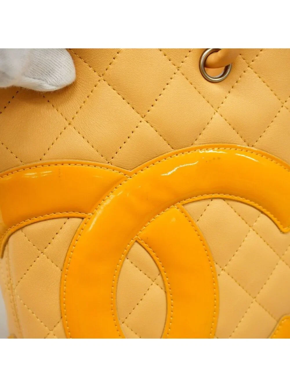 Chanel Tote Bag Cambon Lambskin Beige Silver